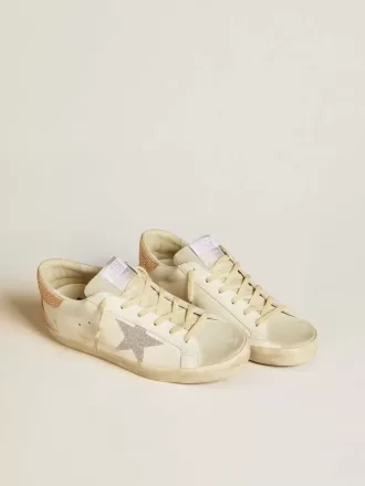 Super-Star för damer i läder med Swarovski-kristallstjärna och hälflik