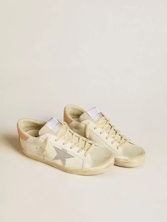 Super-Star för damer i läder med Swarovski-kristallstjärna och hälflik Super-Star för damer i läder med Swarovski-kristallstjärna och hälflik