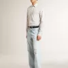 Super-Star för herr i läder med svart denimstjärna och svart läderflik på hälen Super-Star för herr i läder med svart denimstjärna och svart läderflik på hälen