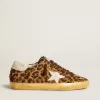 Super-Star LTD för damer i leopardmönstrat ponnyläder med läderstjärna och hälflik Super-Star LTD för damer i leopardmönstrat ponnyläder med läderstjärna och hälflik