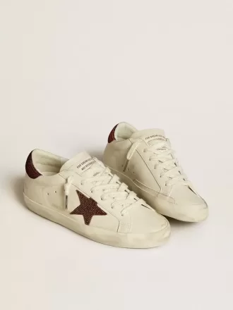 Super-Star LTD för damer med stjärna i mocka och hälflik med Swarovski-kristaller