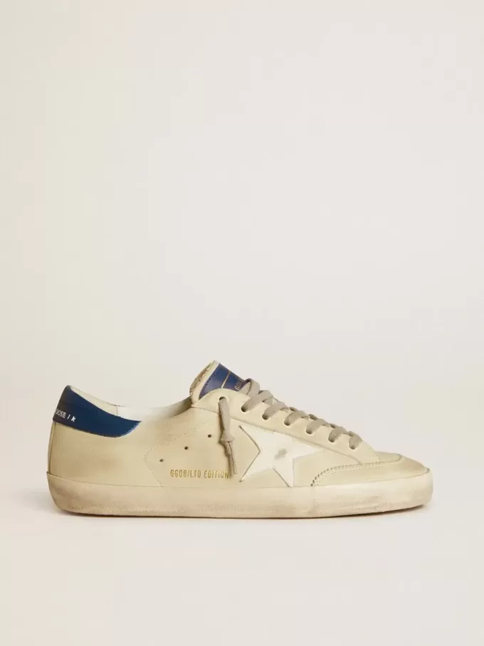 Super-Star LTD för herr i nubuck med vit läderstjärna och blå hälflik Super-Star LTD för herr i nubuck med vit läderstjärna och blå hälflik