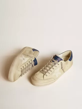 Super-Star LTD för herr i nubuck med vit läderstjärna och blå hälflik Super-Star LTD för herr i nubuck med vit läderstjärna och blå hälflik
