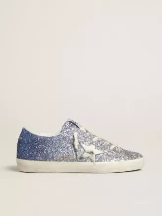 Super-Star LTD i flerfärgat glitter med silvermetallisk läderstjärna