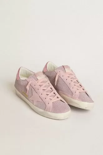 Super-Star LTD i glitter med stjärna i mocka och läderflik på hälen