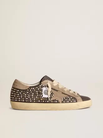 Super-Star LTD i grå nubuck med Swarovski-pärlor och stjärna i mocka