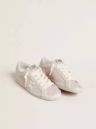 Super-Star LTD i rosa läder med silverfolierad läderstjärna och rosa läderhälflik
