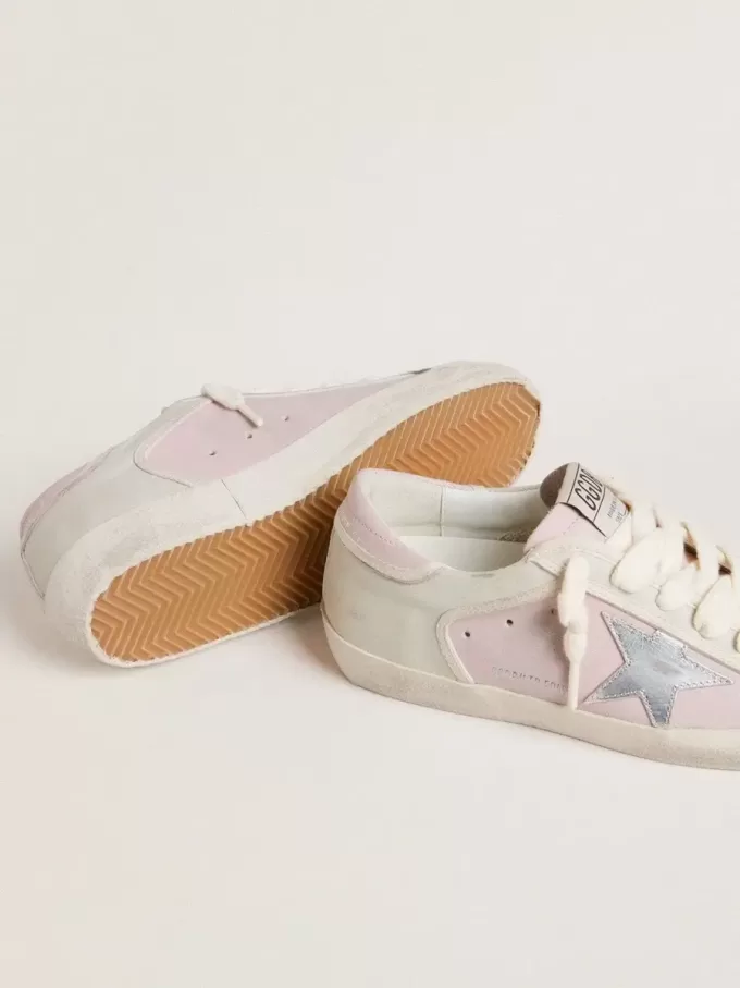 Super-Star LTD i rosa läder med silverfolierad läderstjärna och rosa läderhälflik Super-Star LTD i rosa läder med silverfolierad läderstjärna och rosa läderhälflik