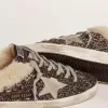 Super-Star Sabot för damer med glitter och fårskinnsfoder