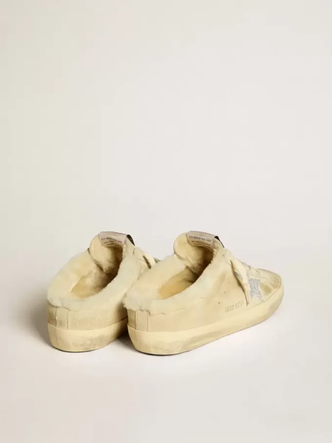 Super-Star Sabots med Swarovski-kristallstjärna och foder i shearling