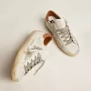 Super-Star-sneakers för damer med stjärna i mocka och brun hälflik Super-Star-sneakers för damer med stjärna i mocka och brun hälflik