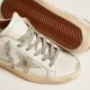 Super-Star-sneakers för damer med stjärna i mocka och brun hälflik Super-Star-sneakers för damer med stjärna i mocka och brun hälflik