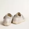 Super-Star sneakers i gråvitt glitterläder med läderstjärna Super-Star sneakers i gråvitt glitterläder med läderstjärna