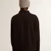 Svart denimjacka för damer med broderi