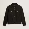 Svart denimjacka för herr i one-wash-modell