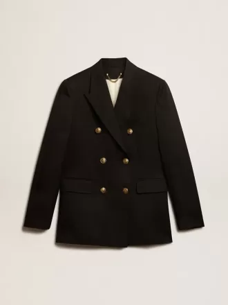 Svart dubbelknäppt blazer för dam