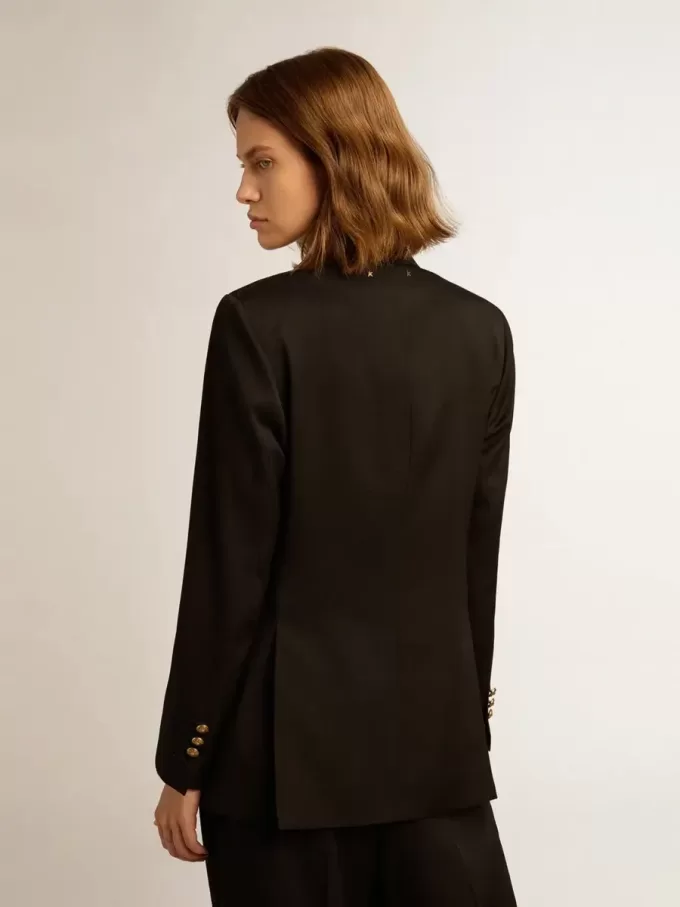 Svart dubbelknäppt blazer för dam