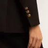 Svart dubbelknäppt blazer för dam