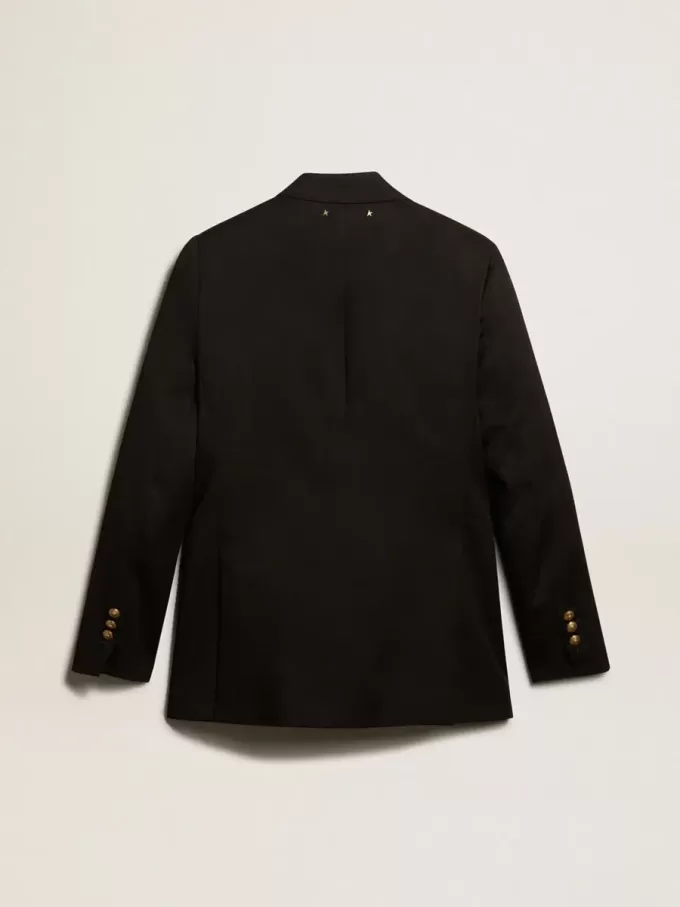 Svart dubbelknäppt blazer för dam