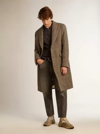 Svart jeans för herr med stonewashed-effekt