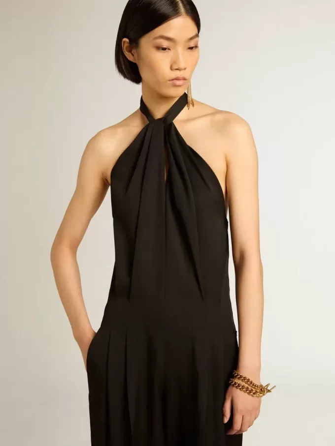 Svart jumpsuit i ullgabardin Svart jumpsuit i ullgabardin