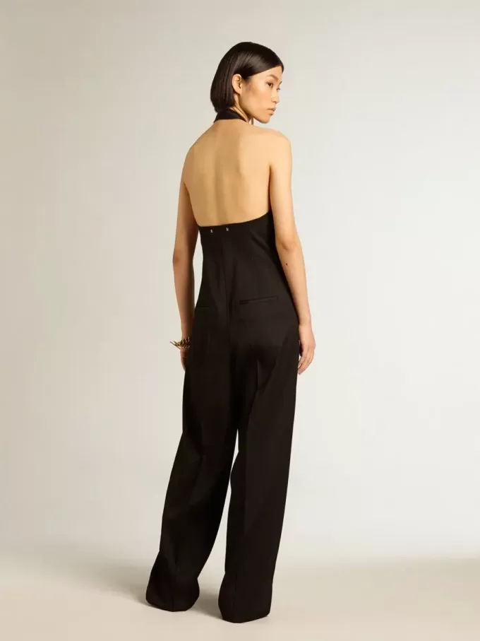 Svart jumpsuit i ullgabardin Svart jumpsuit i ullgabardin