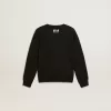 Svart sweatshirt för pojkar med vit maxistjärna på framsidan Svart sweatshirt för pojkar med vit maxistjärna på framsidan