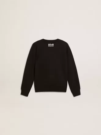 Svart sweatshirt för pojkar med vit maxistjärna på framsidan