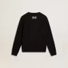 Svart sweatshirt för pojkar med vit maxistjärna på framsidan Svart sweatshirt för pojkar med vit maxistjärna på framsidan