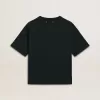 Svart T-shirt för damer med kristaller Svart T-shirt för damer med kristaller