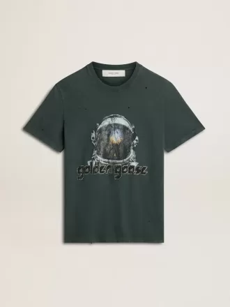 Svart T-shirt med flerfärgat tryck