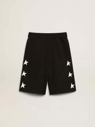 Svarta bermudashorts för pojkar med vita stjärnor