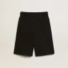 Svarta bermudashorts för pojkar med vita stjärnor Svarta bermudashorts för pojkar med vita stjärnor