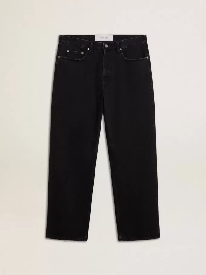 Svarta jeans för herr i one-wash-modell Svarta jeans för herr i one-wash-modell