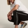Svarta joggingbyxor för herr med vita stjärnor på sidorna Svarta joggingbyxor för herr med vita stjärnor på sidorna