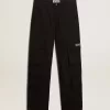 Svartfärgade cargobyxor i ripstop-nylon Svartfärgade cargobyxor i ripstop-nylon
