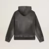 Sweatshirt i antracit med sprayad effekt och nitar Sweatshirt i antracit med sprayad effekt och nitar