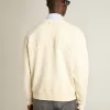 Sweatshirt i åldrat vitt med omvänd logotyp på baksidan – Jersey Capsule Sweatshirt i åldrat vitt med omvänd logotyp på baksidan – Jersey Capsule