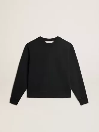 Sweatshirt i tvättad svart med omvänd logotyp på baksidan – Jersey Capsule