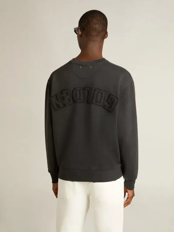 Sweatshirt i tvättad svart med omvänd logotyp på baksidan – Jersey Capsule Sweatshirt i tvättad svart med omvänd logotyp på baksidan – Jersey Capsule