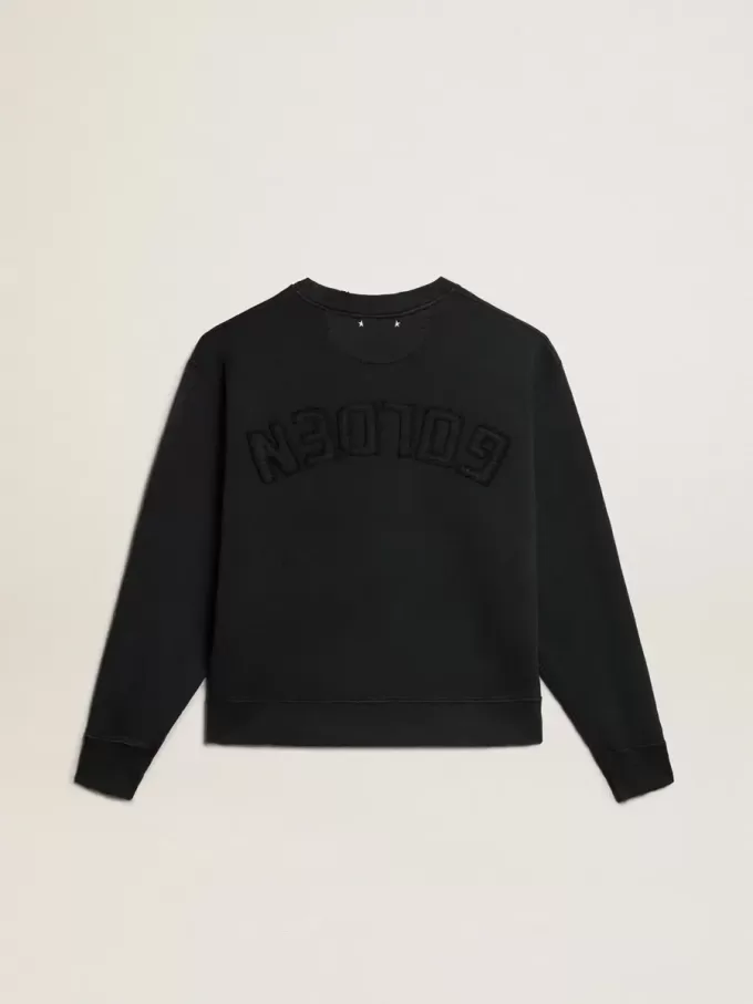 Sweatshirt i tvättad svart med omvänd logotyp på baksidan – Jersey Capsule Sweatshirt i tvättad svart med omvänd logotyp på baksidan – Jersey Capsule
