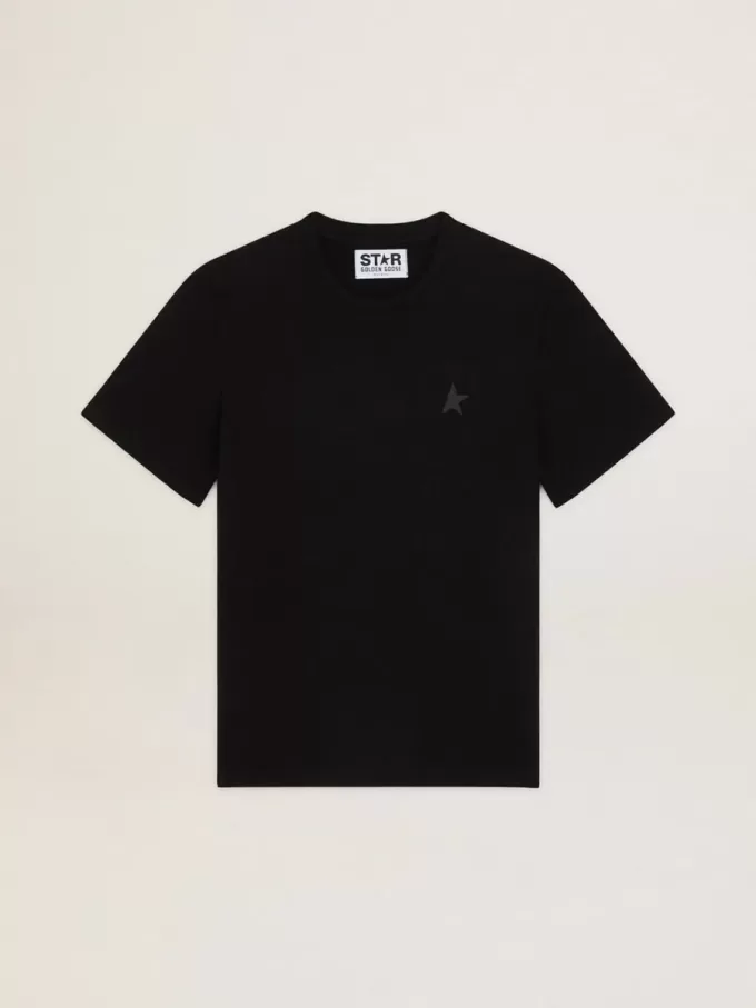 T-shirt från Black Star Collection med ton-i-ton-stjärna på framsidan T-shirt från Black Star Collection med ton-i-ton-stjärna på framsidan