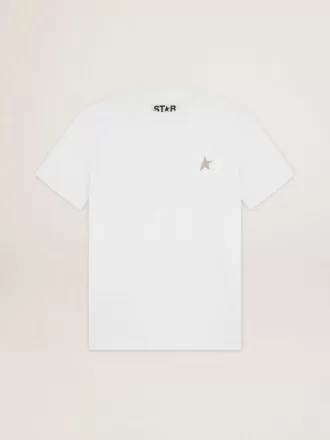 T-shirt från White Star Collection med guldglitterstjärna på framsidan