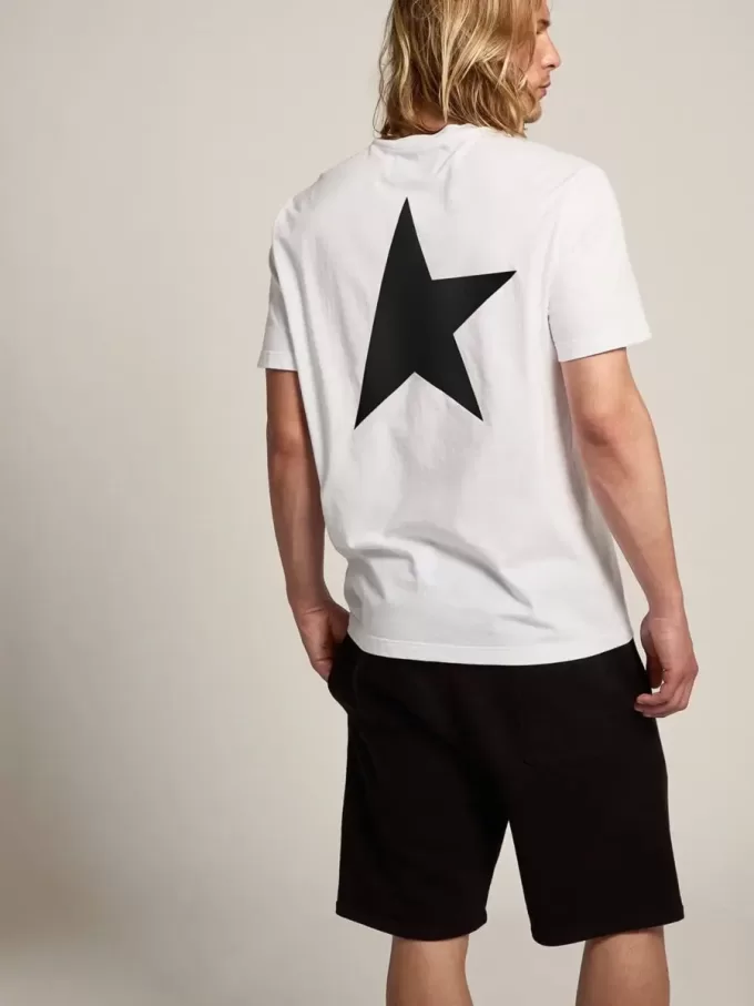 T-shirt från White Star Collection med kontrasterande svart logotyp och stjärna T-shirt från White Star Collection med kontrasterande svart logotyp och stjärna