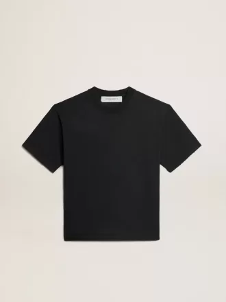 T-shirt i tvättad svart med omvänd logotyp på baksidan – Jersey Capsule