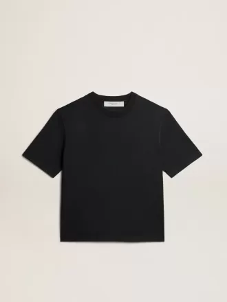 T-shirt i tvättad svart med omvänd logotyp på baksidan – Jersey Capsule