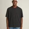T-shirt i tvättad svart med omvänd logotyp på baksidan – Jersey Capsule T-shirt i tvättad svart med omvänd logotyp på baksidan – Jersey Capsule