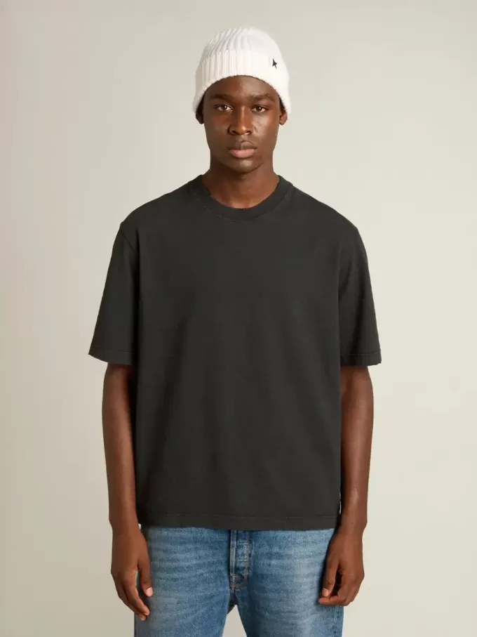 T-shirt i tvättad svart med omvänd logotyp på baksidan – Jersey Capsule T-shirt i tvättad svart med omvänd logotyp på baksidan – Jersey Capsule