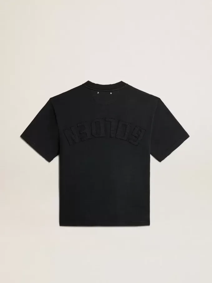 T-shirt i tvättad svart med omvänd logotyp på baksidan – Jersey Capsule T-shirt i tvättad svart med omvänd logotyp på baksidan – Jersey Capsule