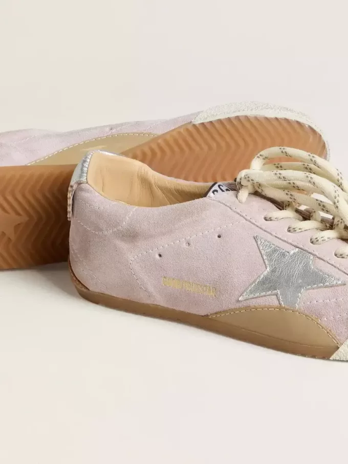 True-Star för damer i pastellrosa mocka med silverstjärna och hälflik